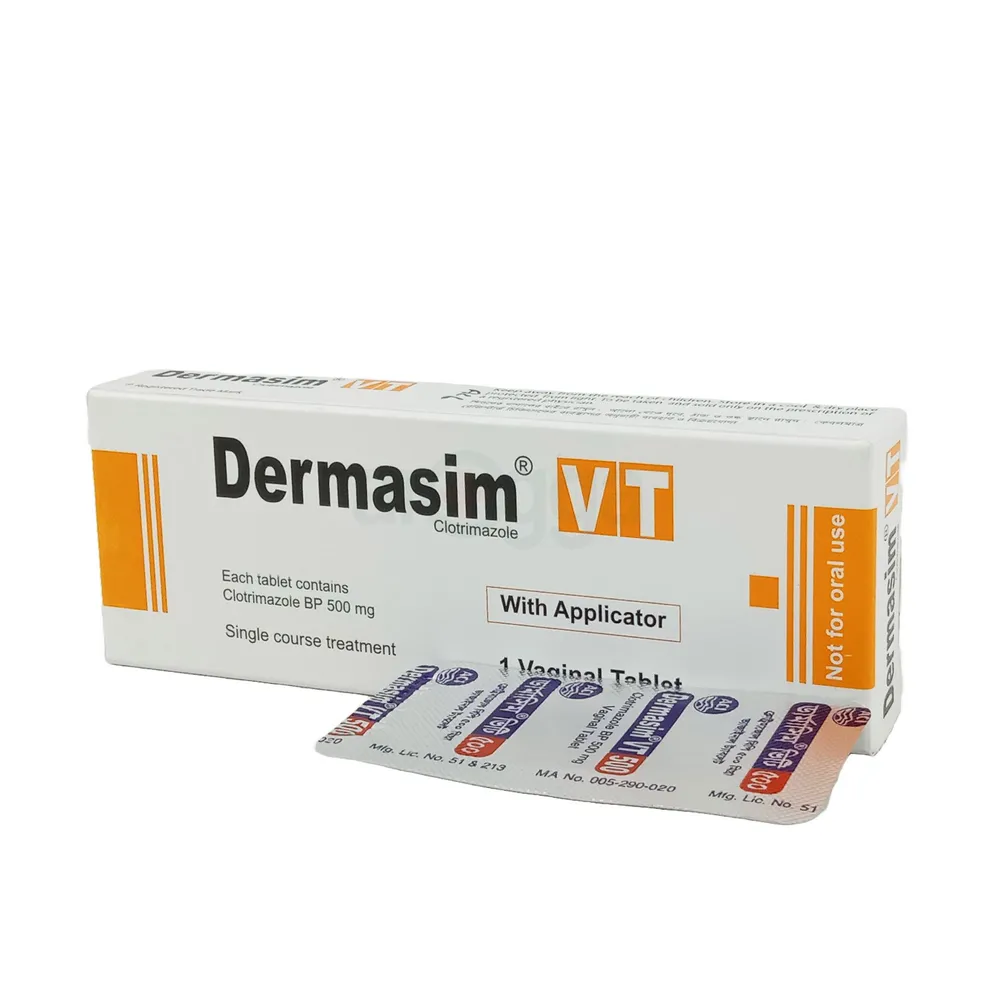 Dermasim VT 500mg Vaginal Table